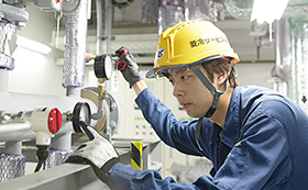 メンテナンス時に不具合を発見したらその場で調整します